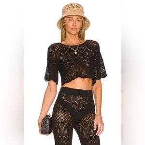 House of Harlow x REVOLVE crochet crops top